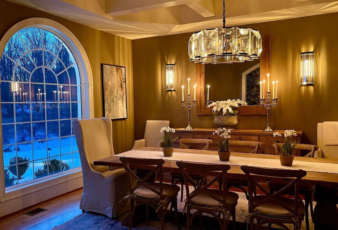 (sample order)Harlow Multicurve Crystal Round Chandelier