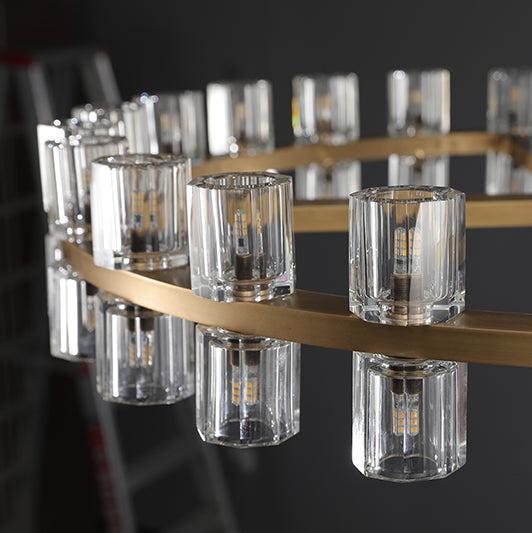 Arcachon Crystal Round Chandelier 60"