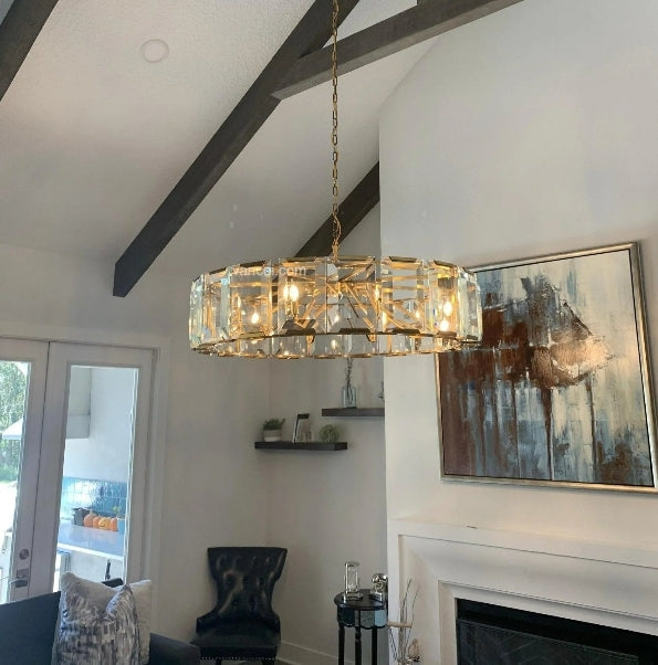 (sample order)Harlow Multicurve Crystal Round Chandelier