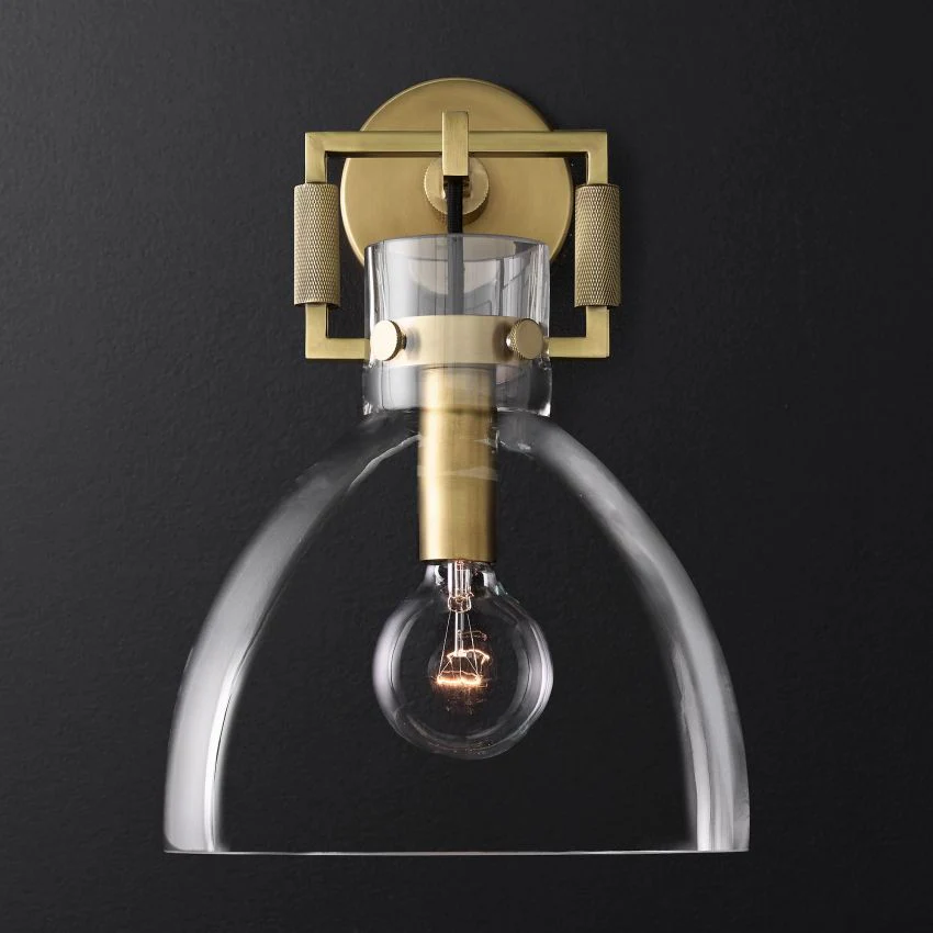 Machinist Glass Sconce