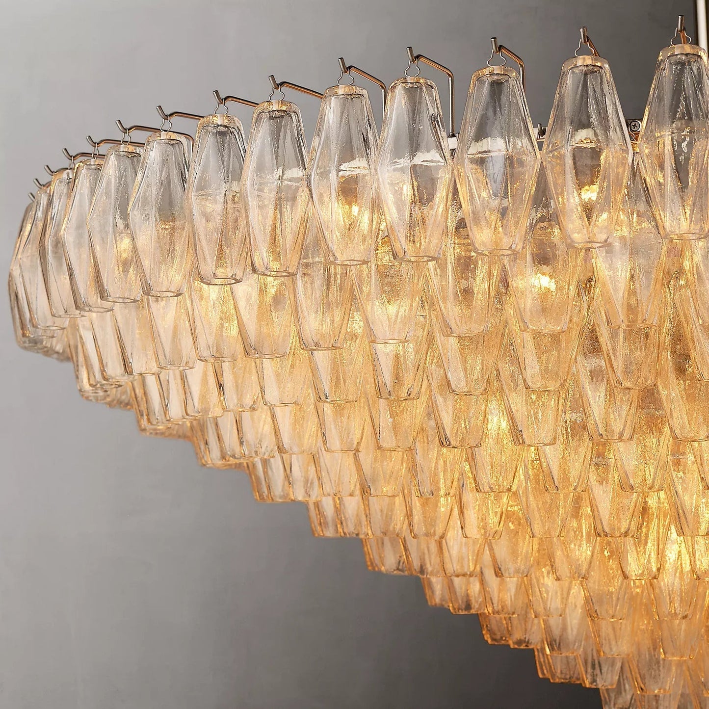 Chiaravalle Glass Tiered Round Chandelier 62"