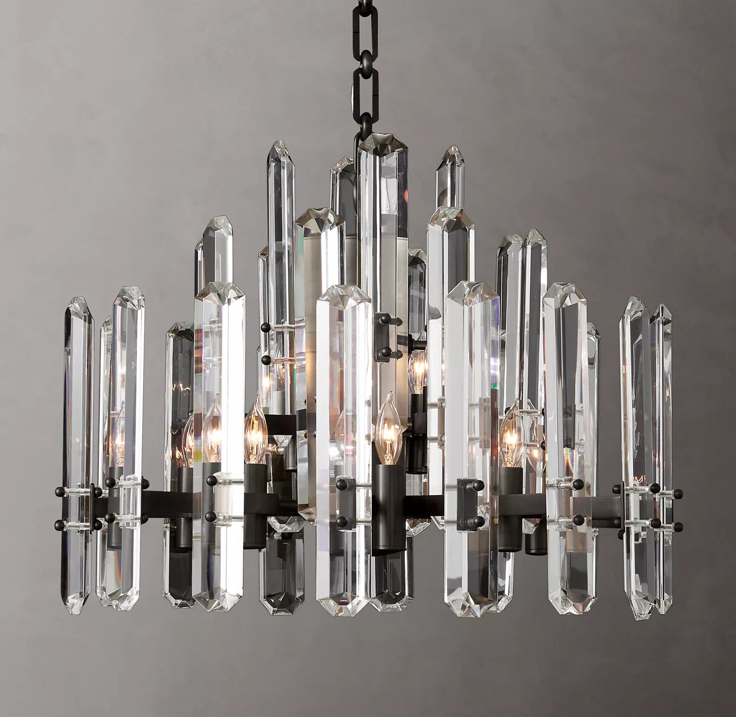 Bonnington Crystal Round Chandelier 54"(customize)