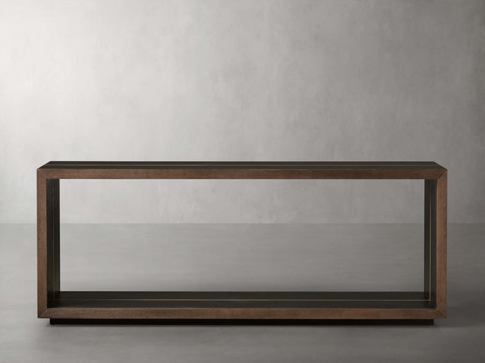 Mihaela Oak Console Table 60" 72"
