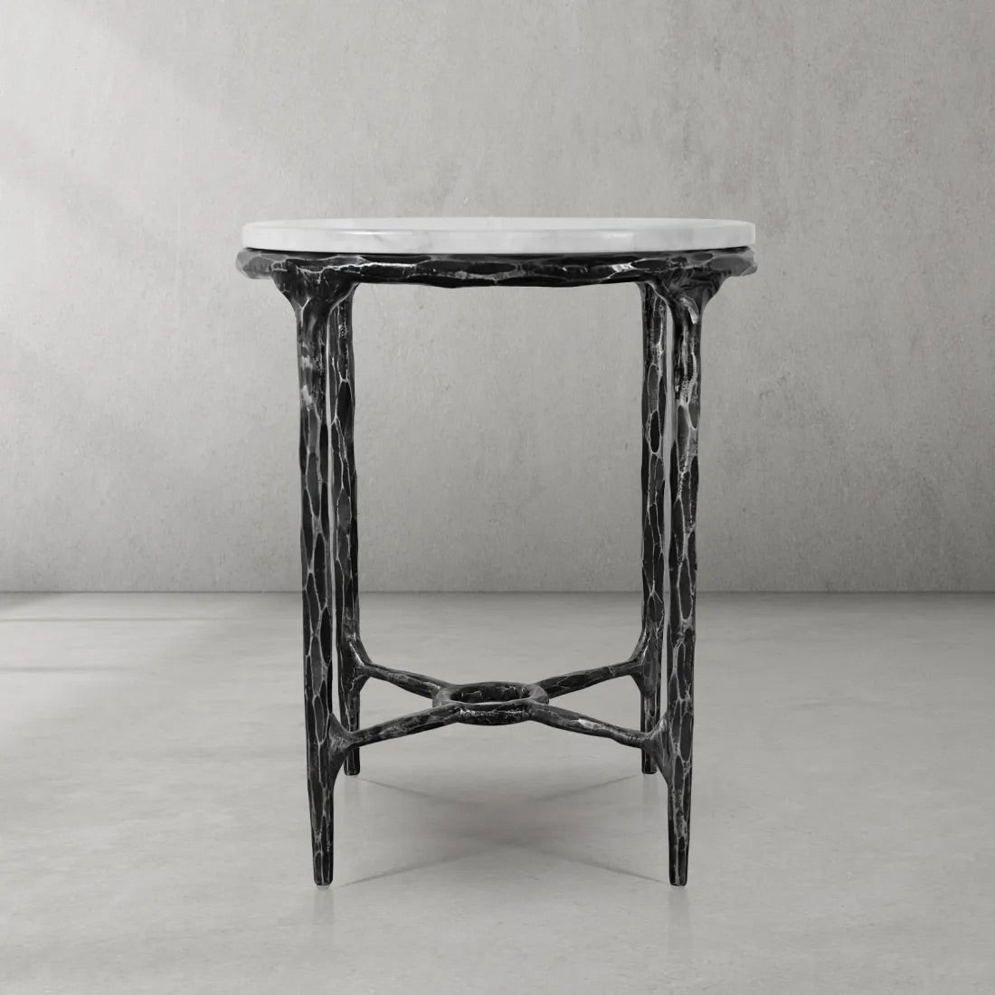Thaddeus Marble Round Side Table 18"D