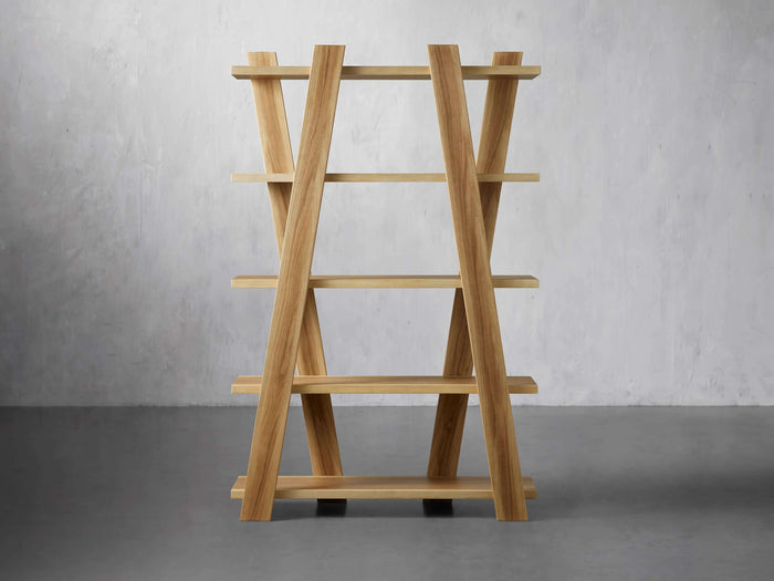 Mihaela Oak Bookcase in Vin Alb 51.25"