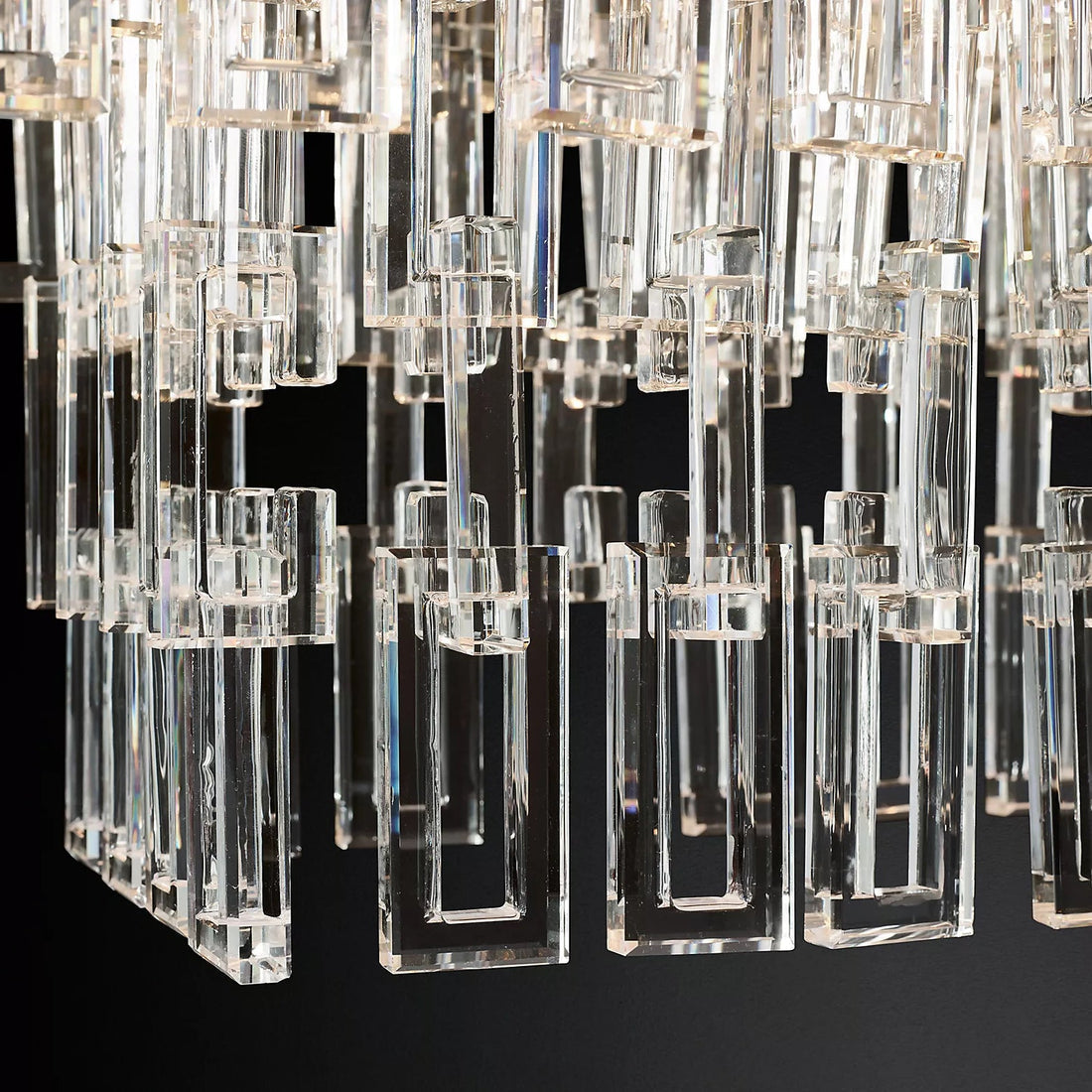 Marignan Tier K9 Crystal Rectangle Chandelier
