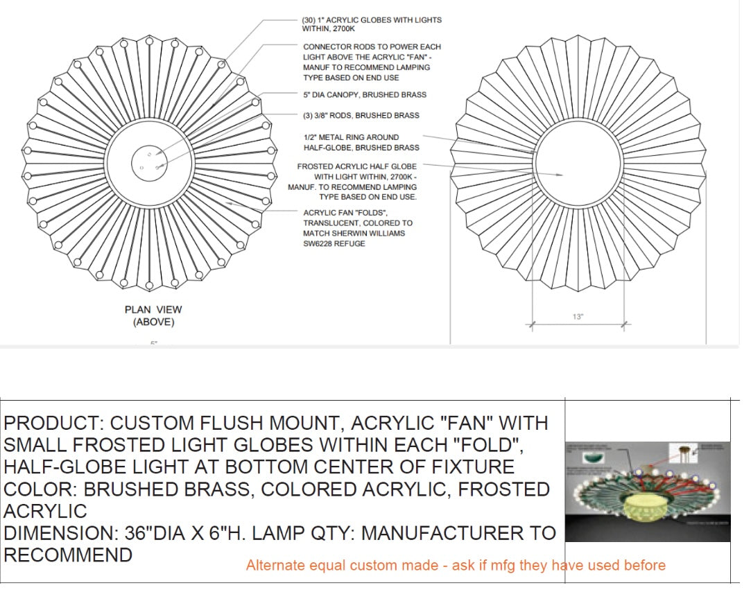 Max Ingrand Rare ceiling light
