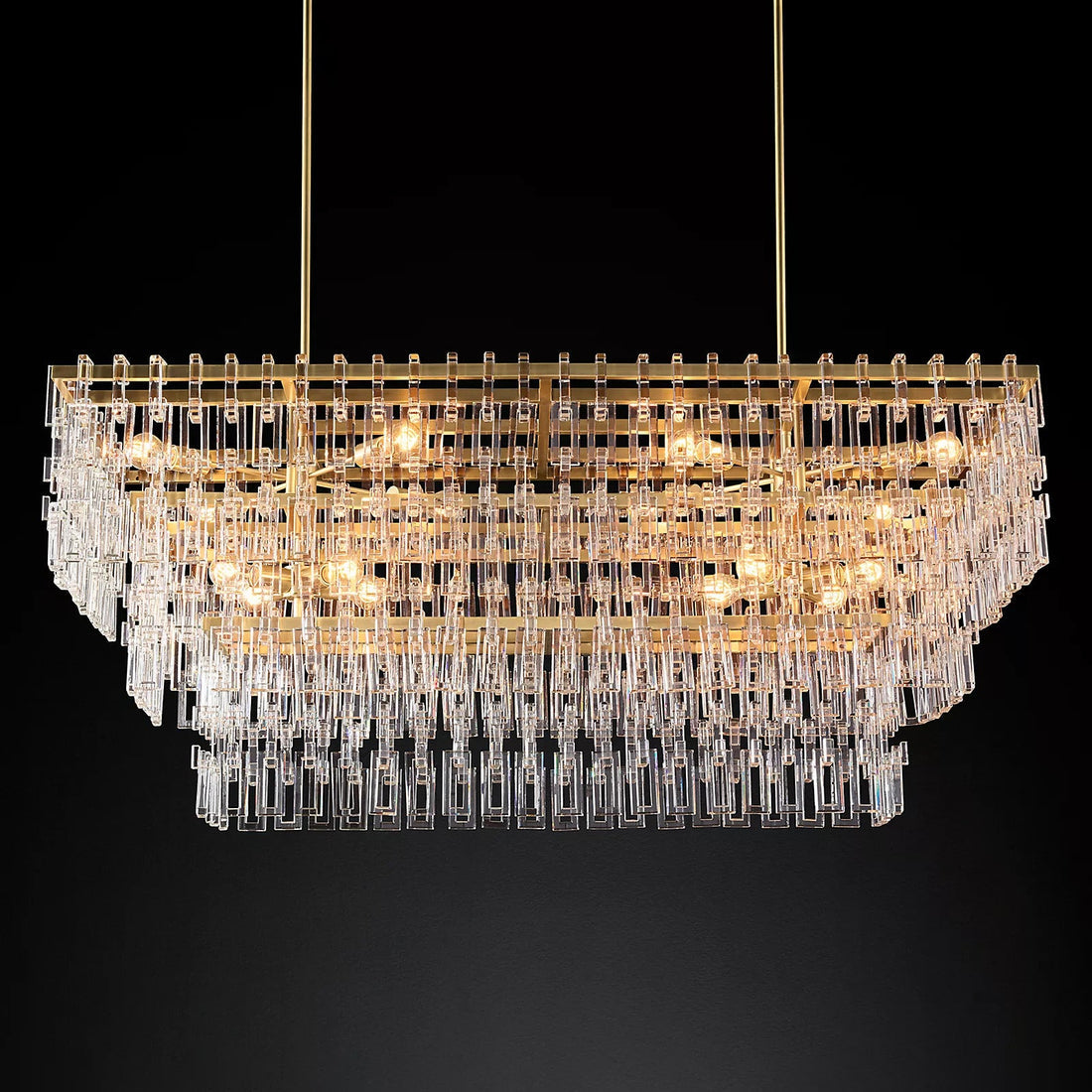 Marignan Tier K9 Crystal Rectangle Chandelier