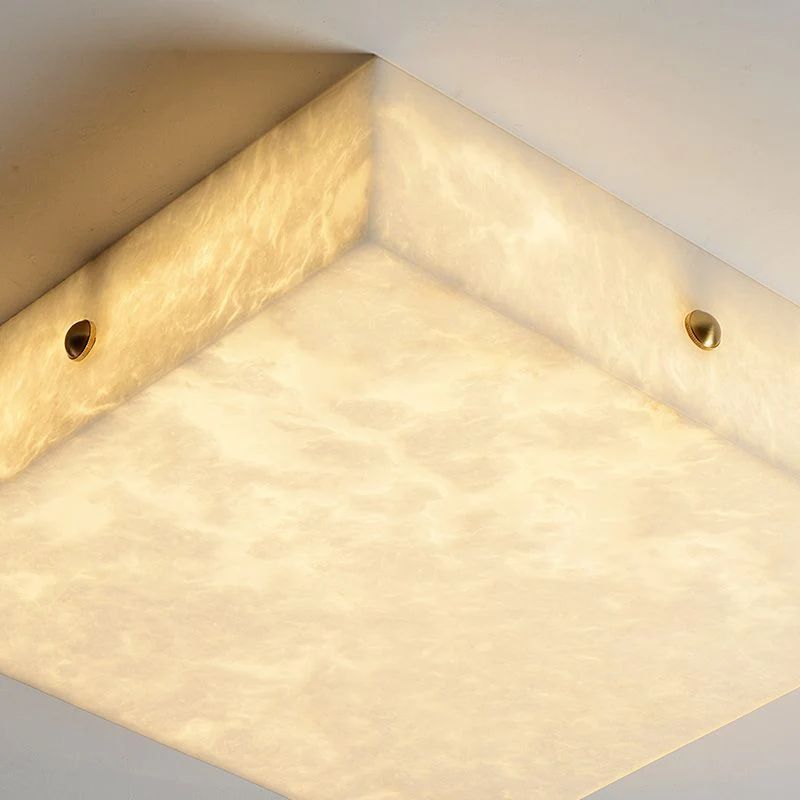 Alabaster Square Flushmount 15.8"L 19.7"L