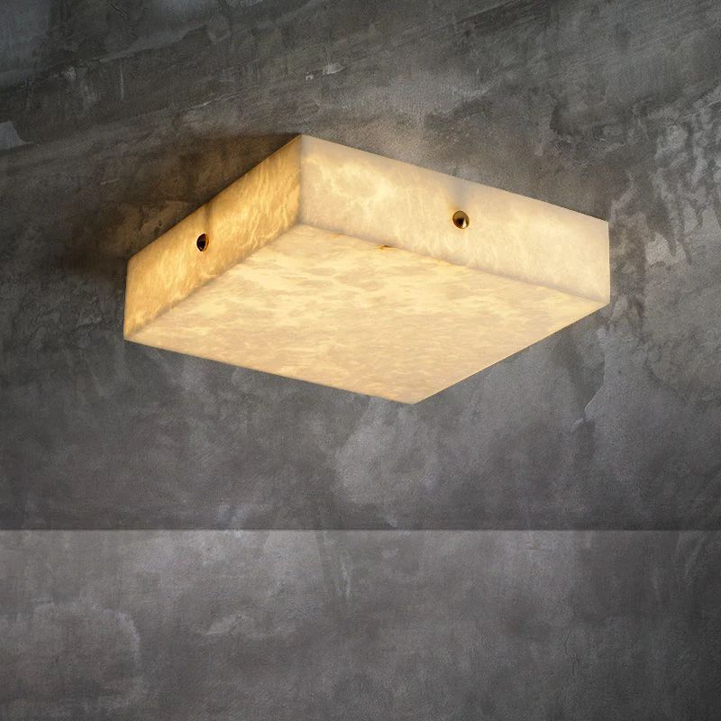 Alabaster Square Flushmount 15.8"L 19.7"L