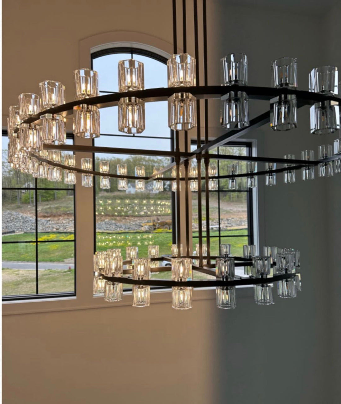Arcachon Crystal 2-Tier Round Chandelier 60"