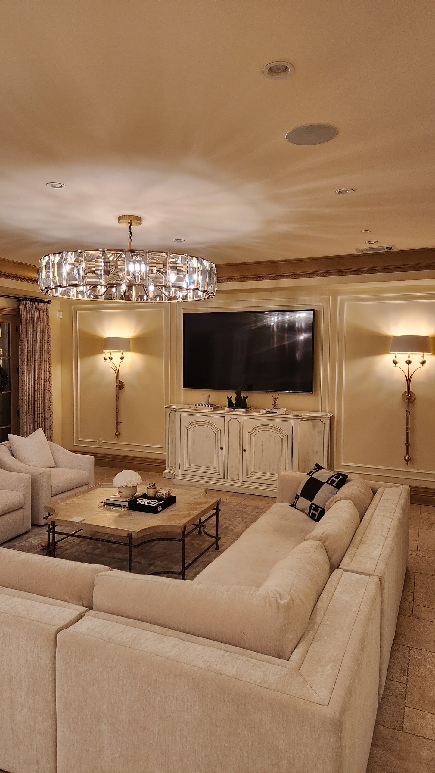 (sample order)Harlow Multicurve Crystal Round Chandelier