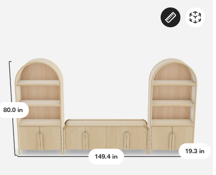 Annie 149" Natural Wood Storage Media Console