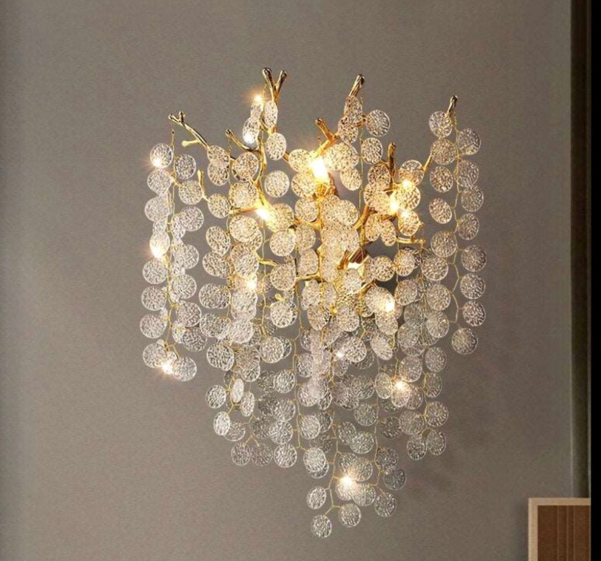 Crystal Drop Wall Sconce