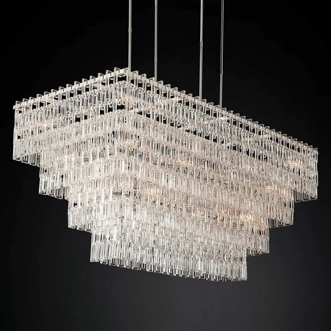 Marignan Tier K9 Crystal Rectangle Chandelier