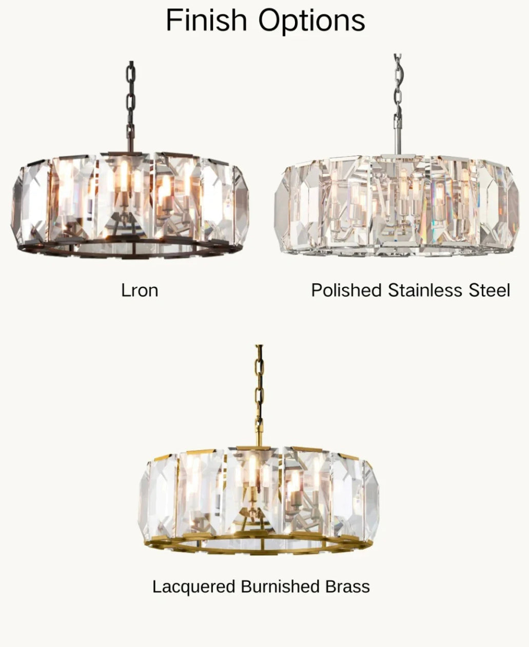 (sample order)Harlow Multicurve Crystal Round Chandelier