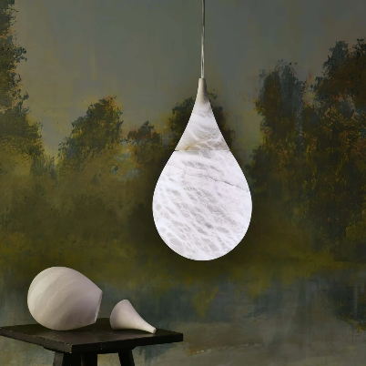 Raindrop Alabaster Pendant Light- double head (150mm)