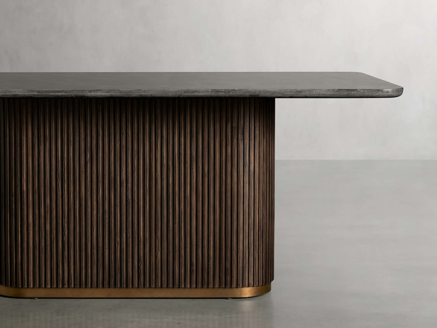 Finnley Dining Table 108"/Mocha/Bluestone