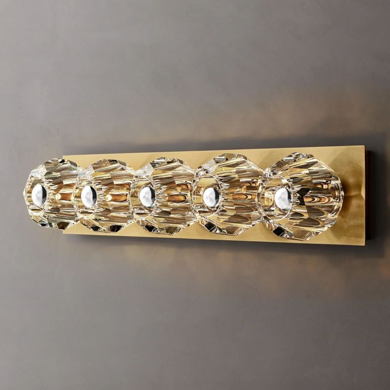 Bille De Crystal Ball Linear Grand Wall Sconce