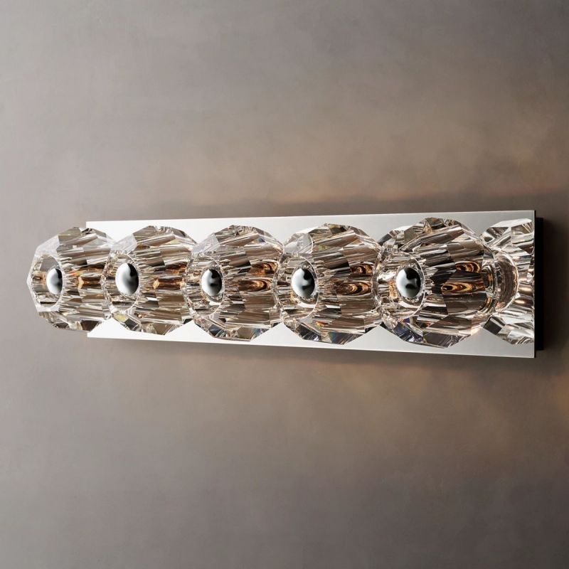 Bille De Crystal Ball Linear Grand Wall Sconce