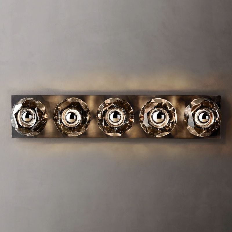 Bille De Crystal Ball Linear Grand Wall Sconce