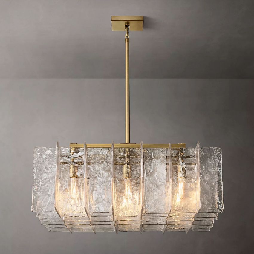 Lanttace Square Chandelier 36" 9-Lights