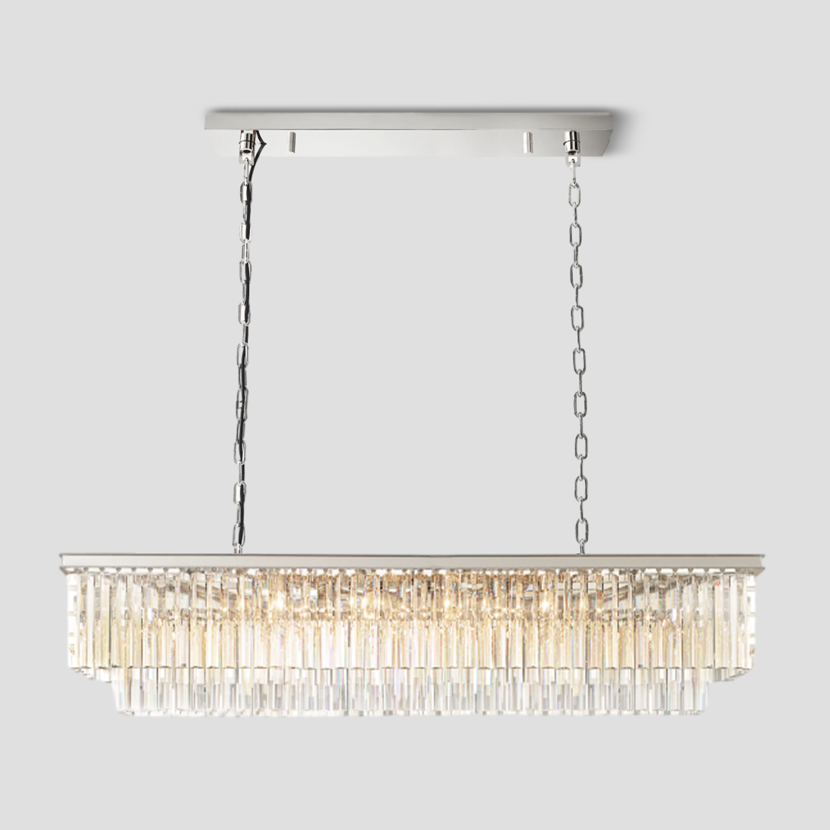 Odeon Crystal 2-Layer Rectangle Chandelier