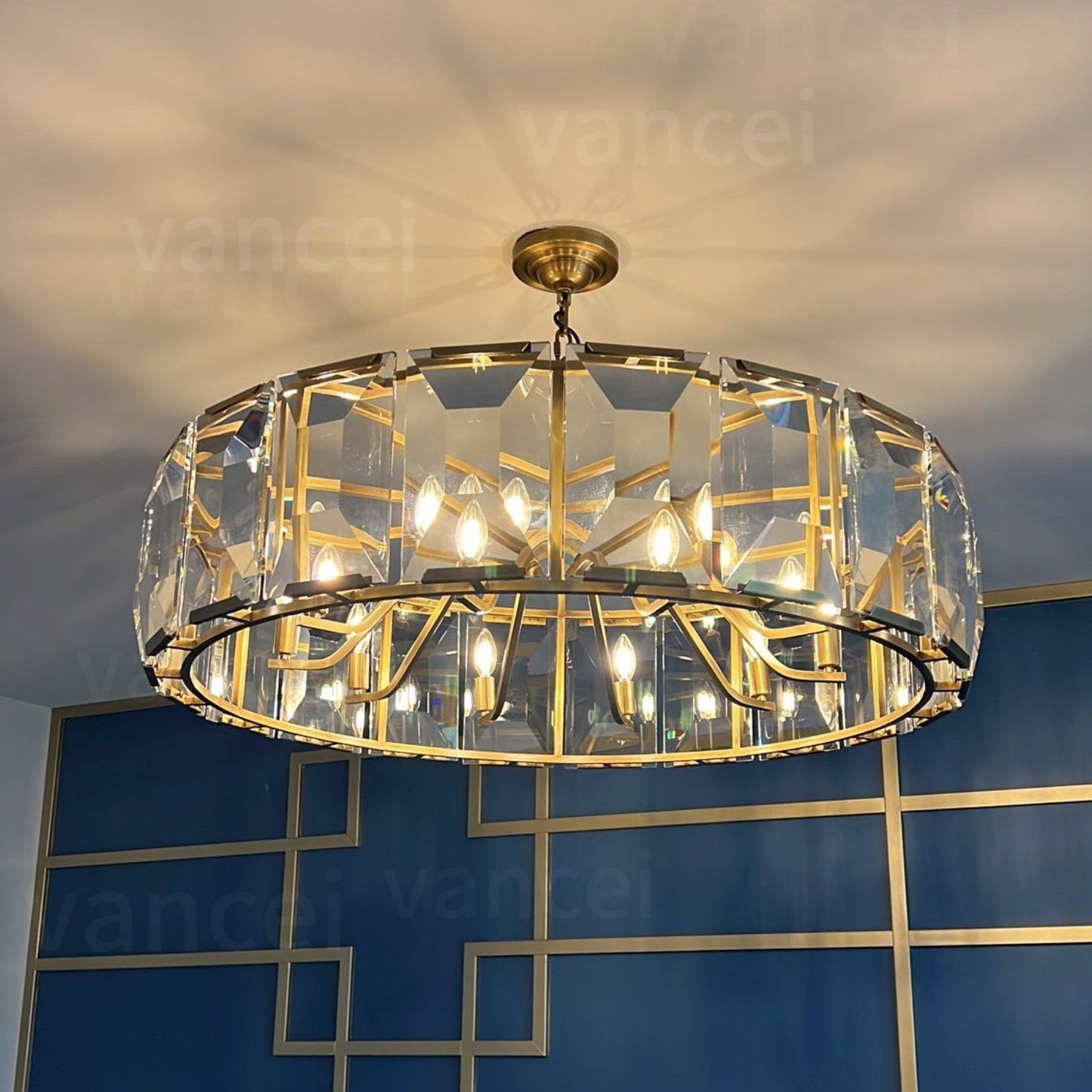 (sample order)Harlow Multicurve Crystal Round Chandelier