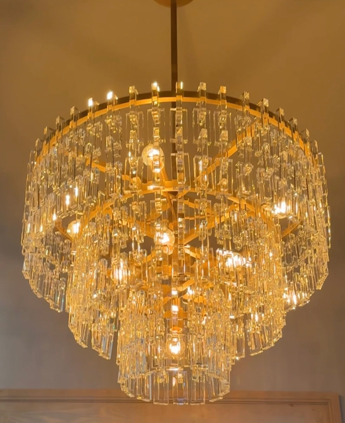 (customize 32”)Marignan Tier K9 Crystal Round Chandelier