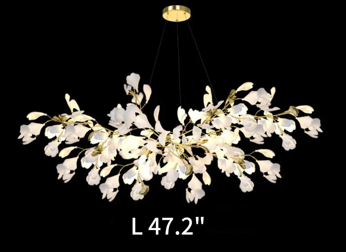 Fleur-de-lis Ceramic Branch Chandelier