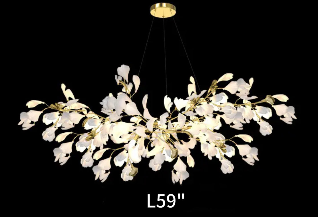 Fleur-de-lis Ceramic Branch Chandelier