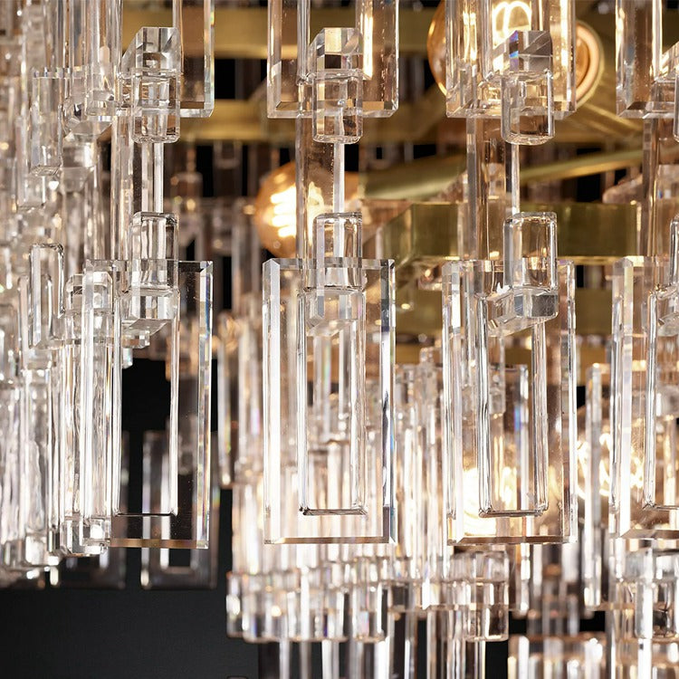 Marignan Tier K9 Crystal Rectangle Chandelier