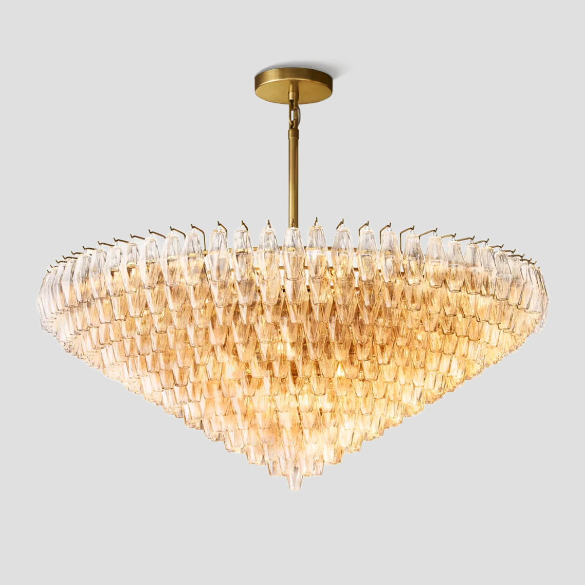 Chiaravalle Glass Tiered Round Chandelier 62"
