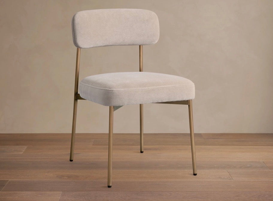 Billie Dining Chair in Antique Brass