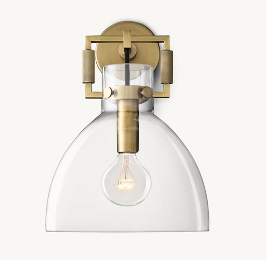 Machinist Glass Sconce