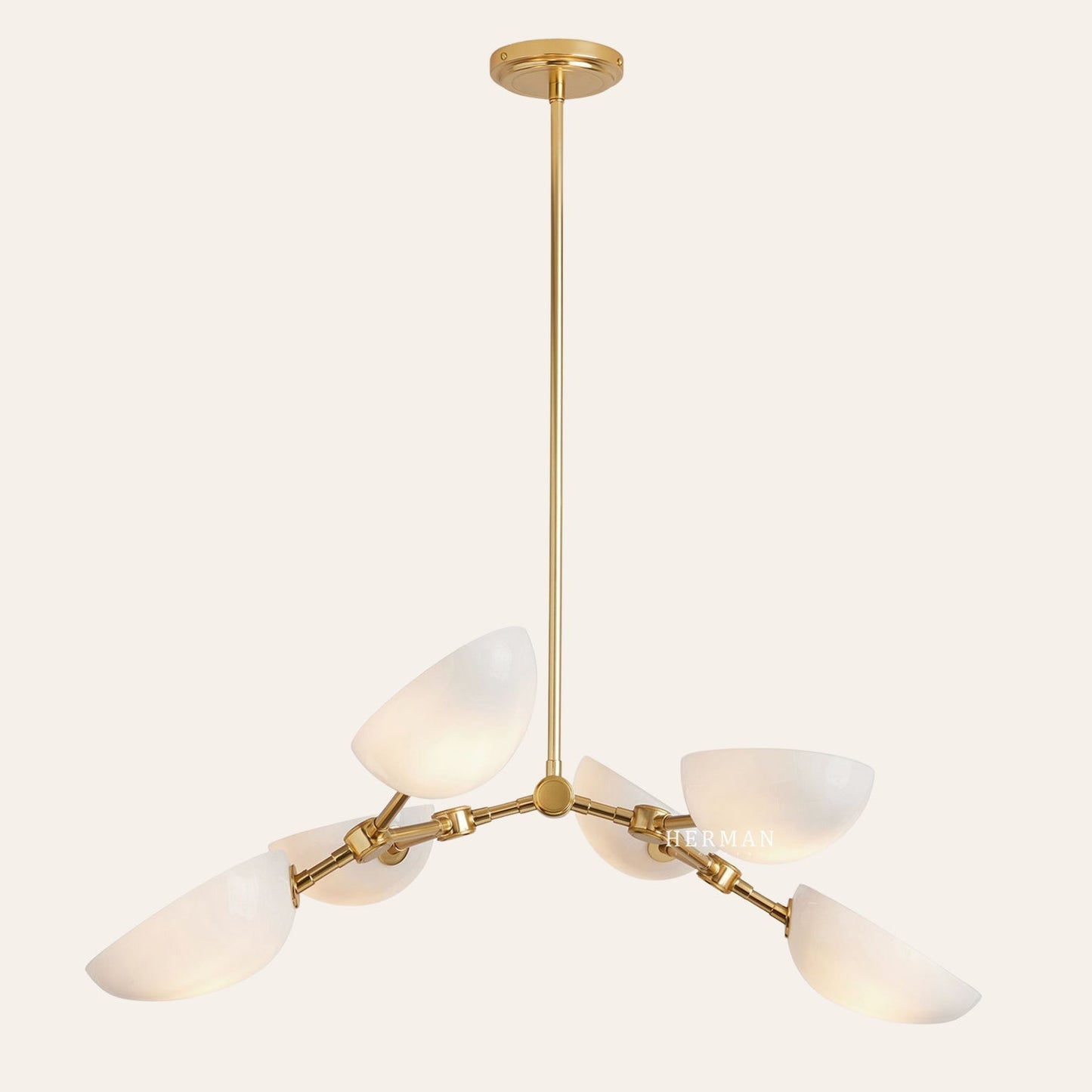 Argus Glass Chandelier 32" Width