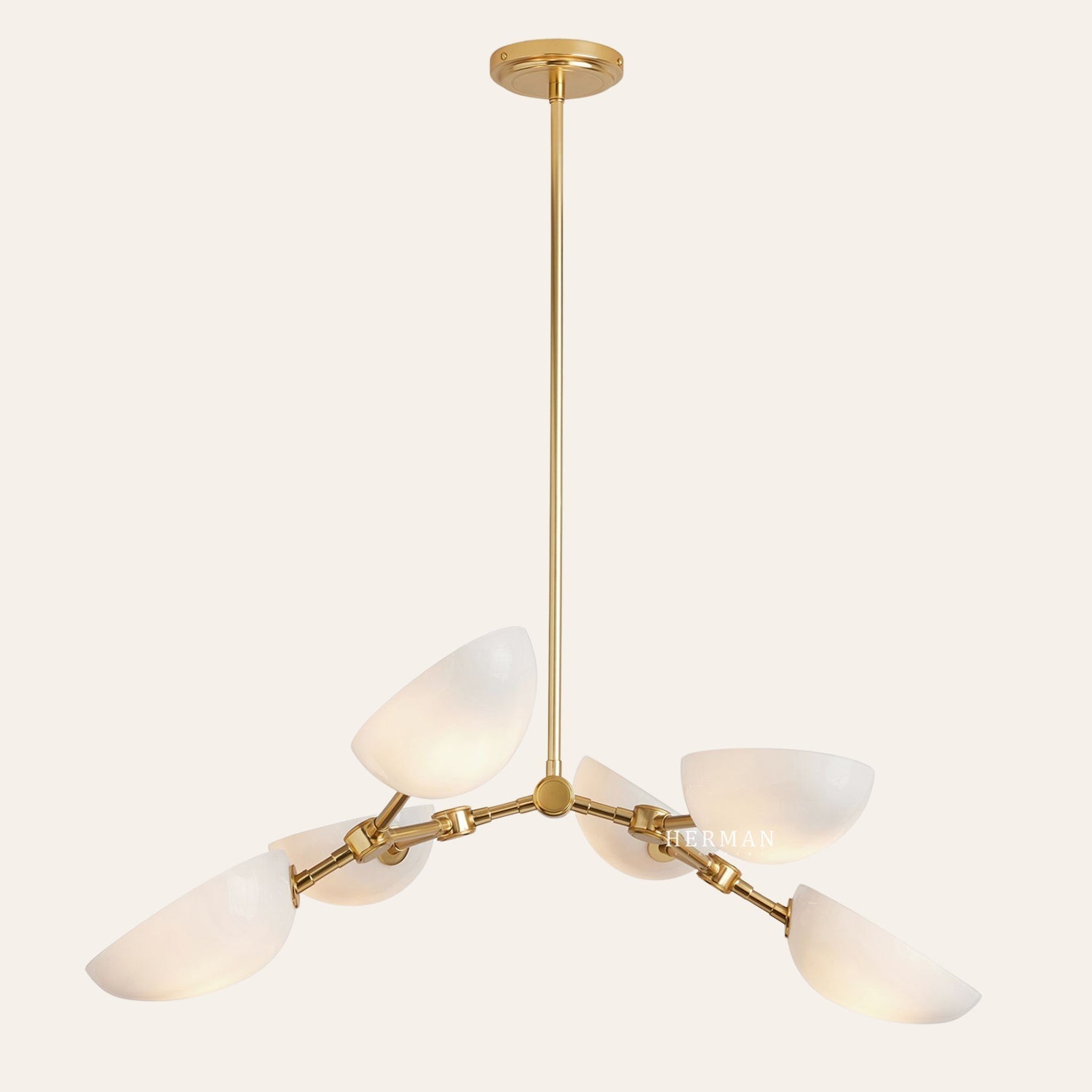 Argus Glass Chandelier 32" Width