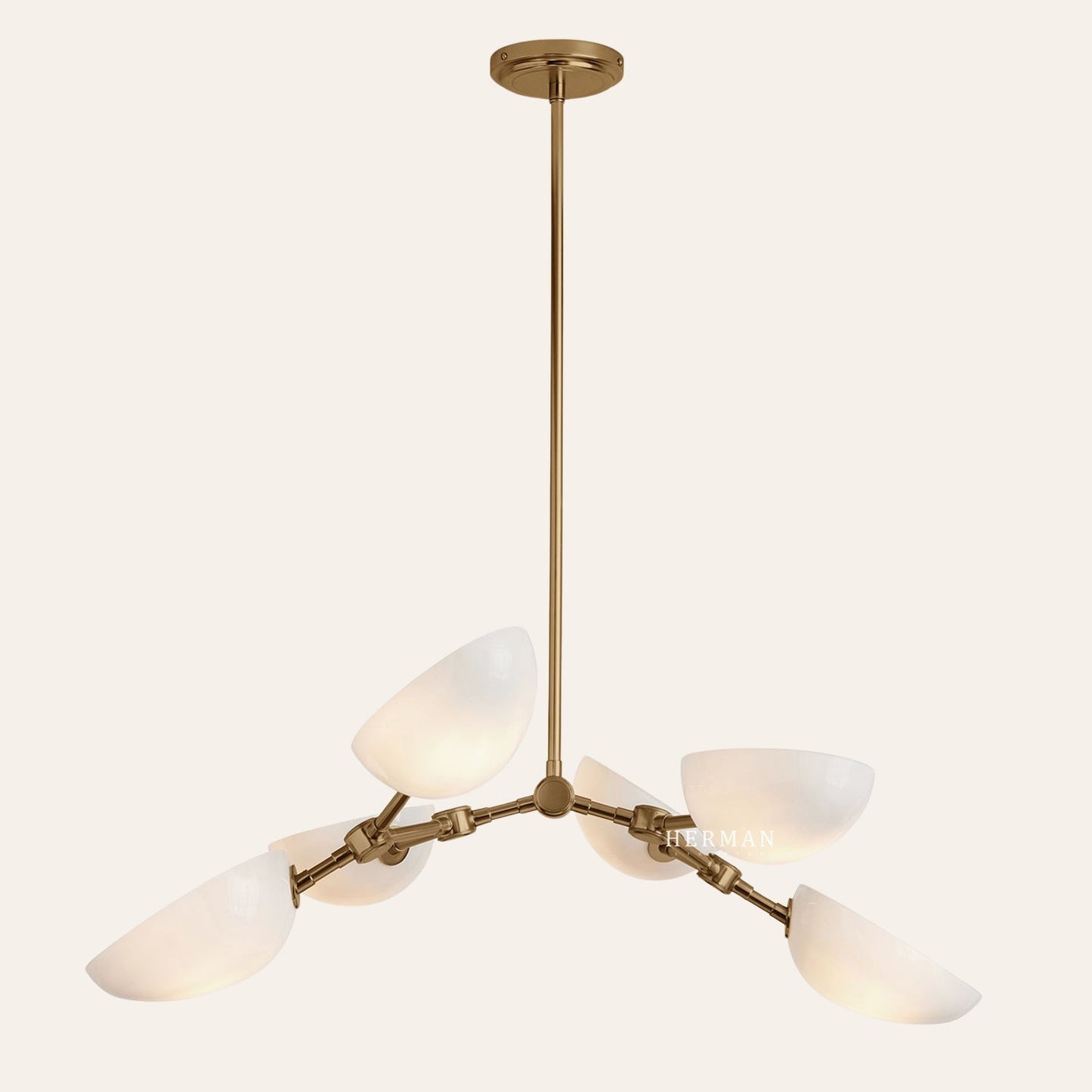 Argus Glass Chandelier 32" Width