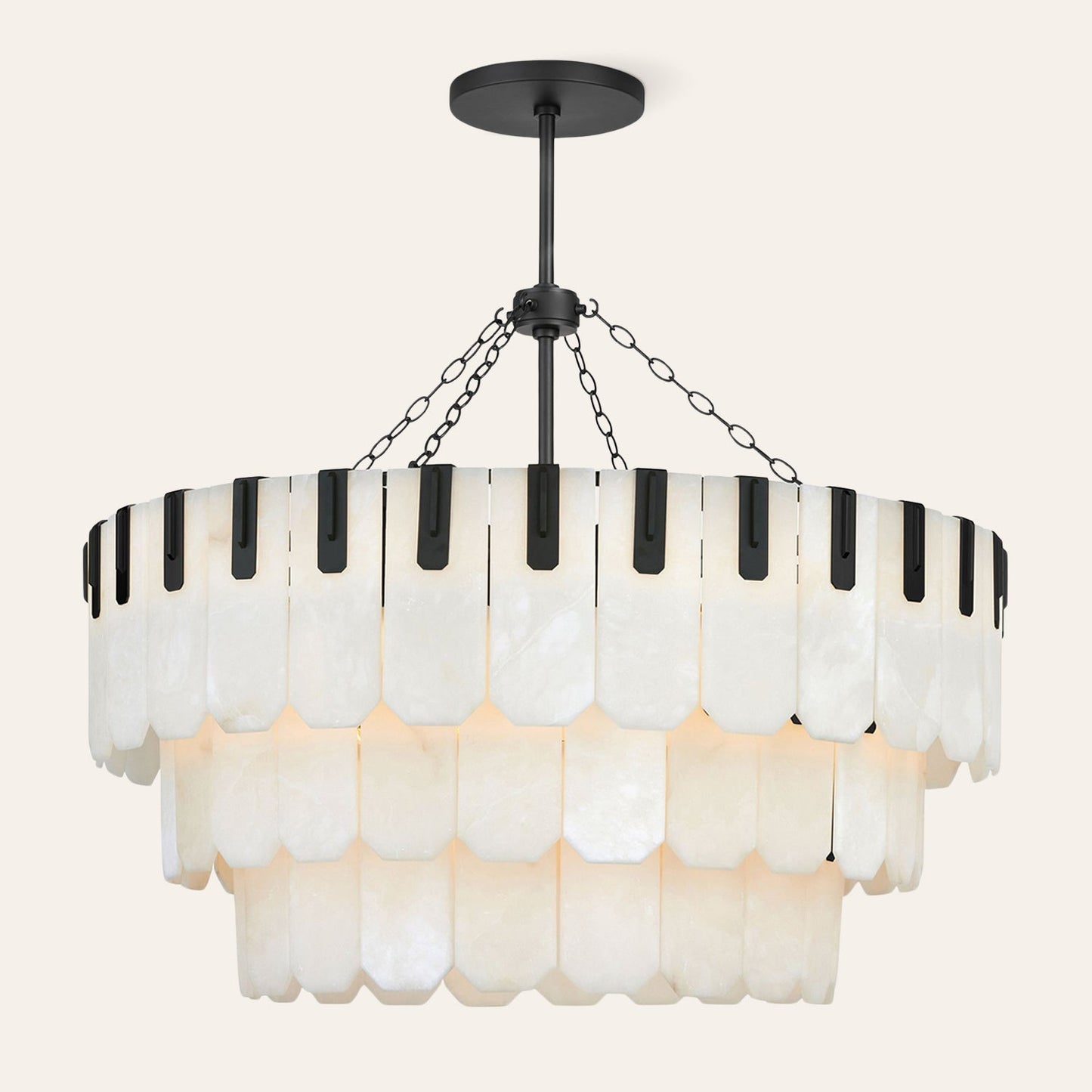 Nadia Alabaster Chandelier 30" 41"