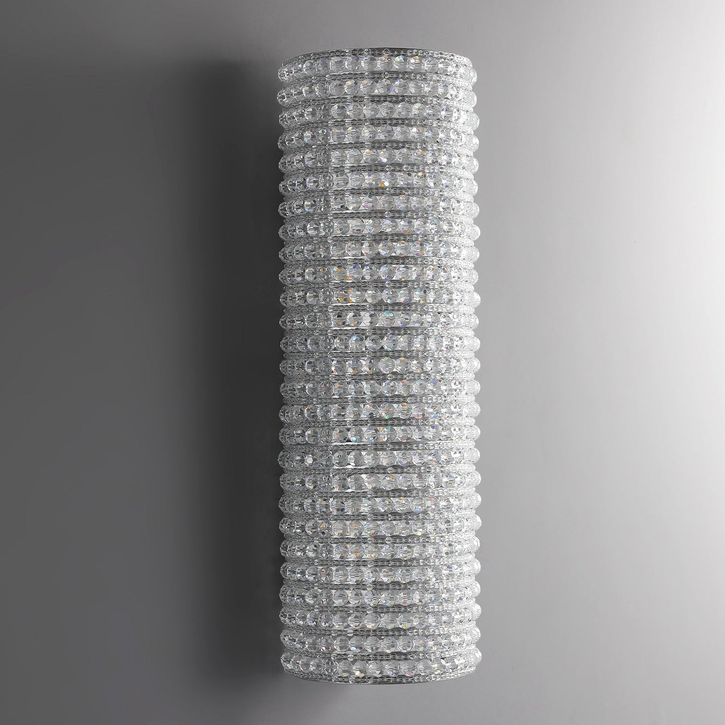 Halo Clear Crystal Beads Wall Sconce 21"H