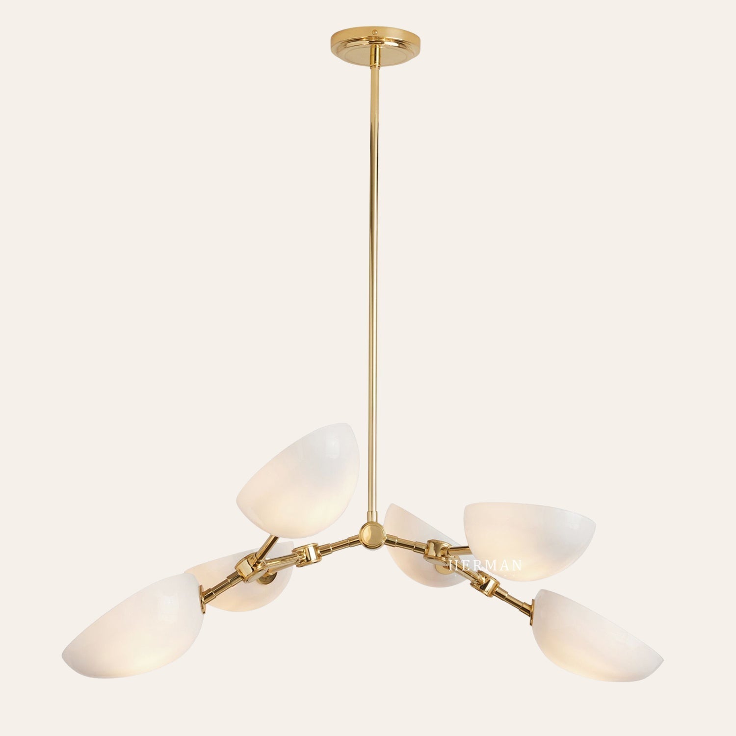 Argus Glass Chandelier 32" Width