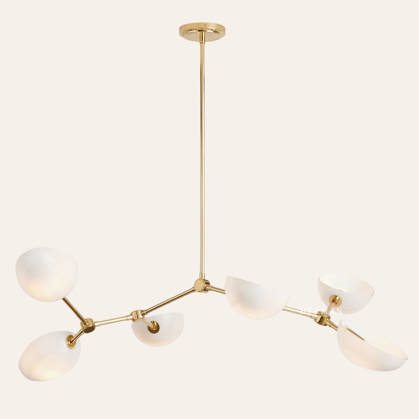 Argus Glass Chandelier 45" Width