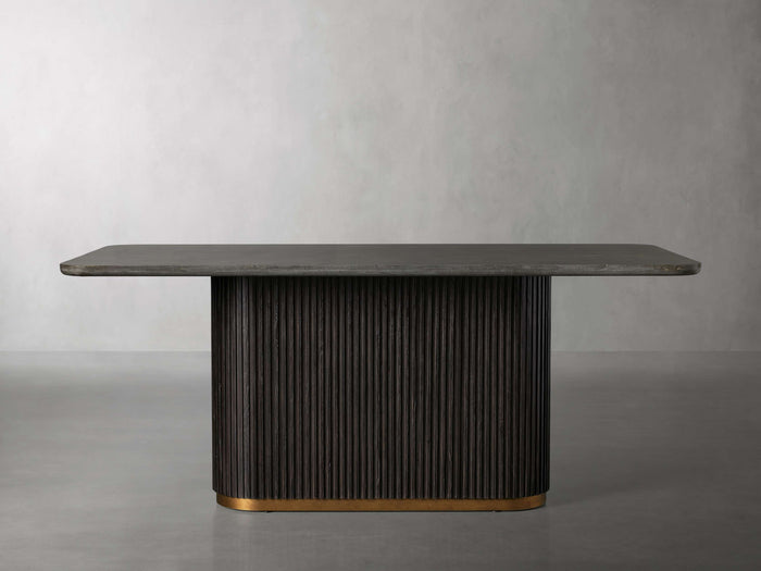 Finnley Dining Table Bluestone Carrara 72" 84" 96 108''