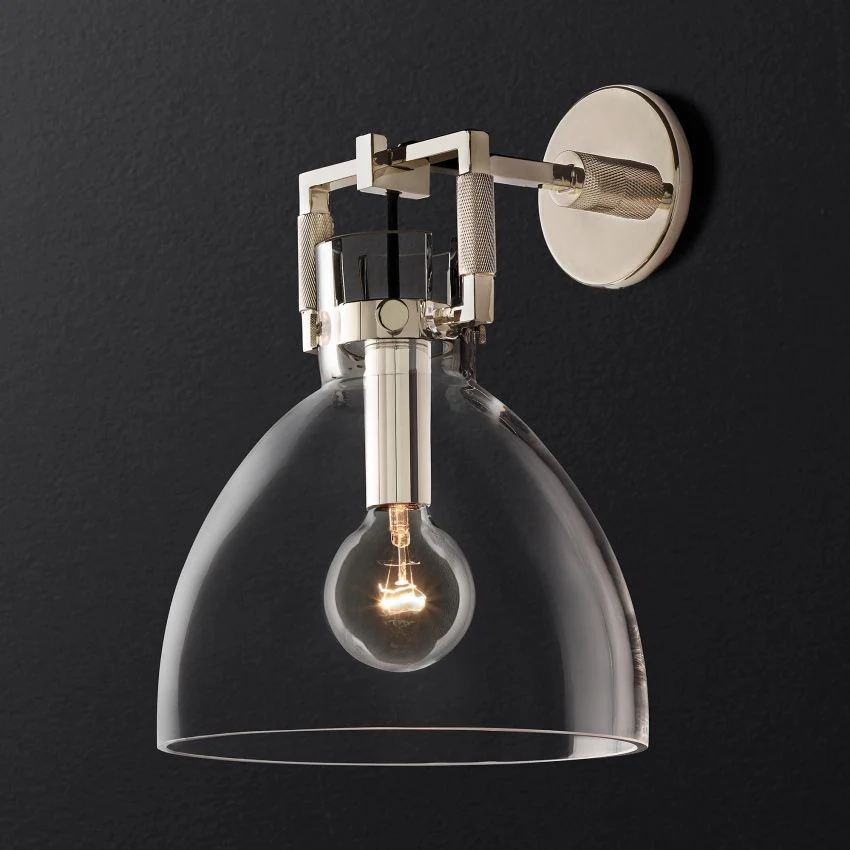 Machinist Glass Sconce