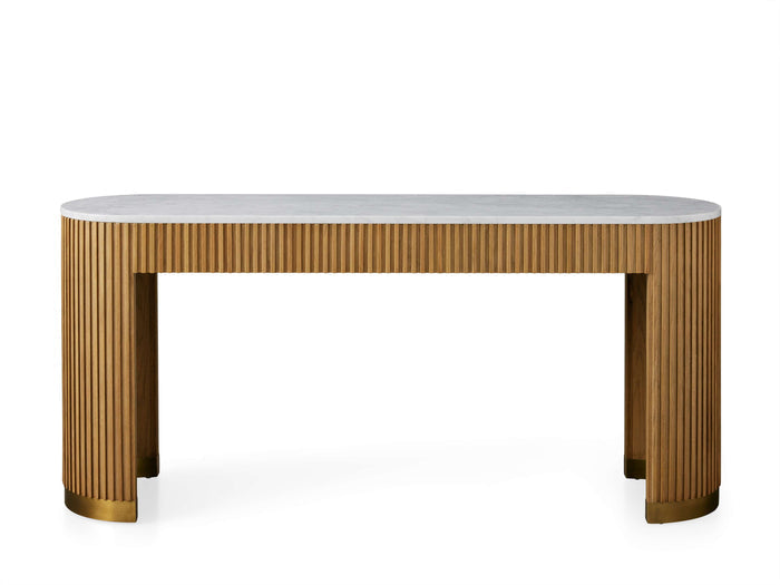 Finnley Console Table Marbel Bluestone Carrara 63" 73"