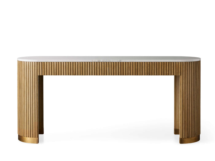 Finnley Console Table Marbel Bluestone Carrara 63" 73"