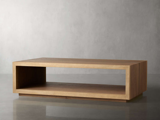 Mihaela Oak Coffee Table in Vin Alb 56" 64"