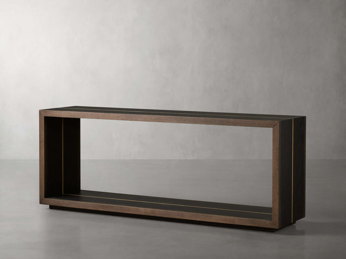 Mihaela Oak Console Table 60" 72"