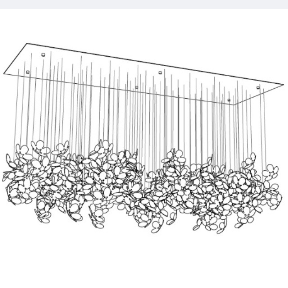 Gold Leaf Chandlier 7'-0"