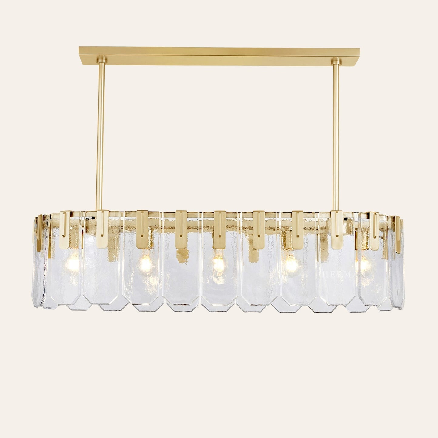 Nadia Glass Linear Chandelier 42" Width